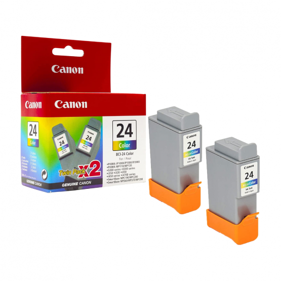 Canon cartucho inkjet BCI-24 Color Pack 2 22 ml Pack de 2