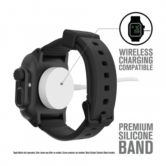 Catalyst carcasa de proteccion Apple Watch Series SE, 6, 5 & 4 44mm Negro carga inalámbrica