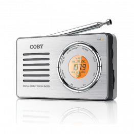 Coby radio portátil color plata
